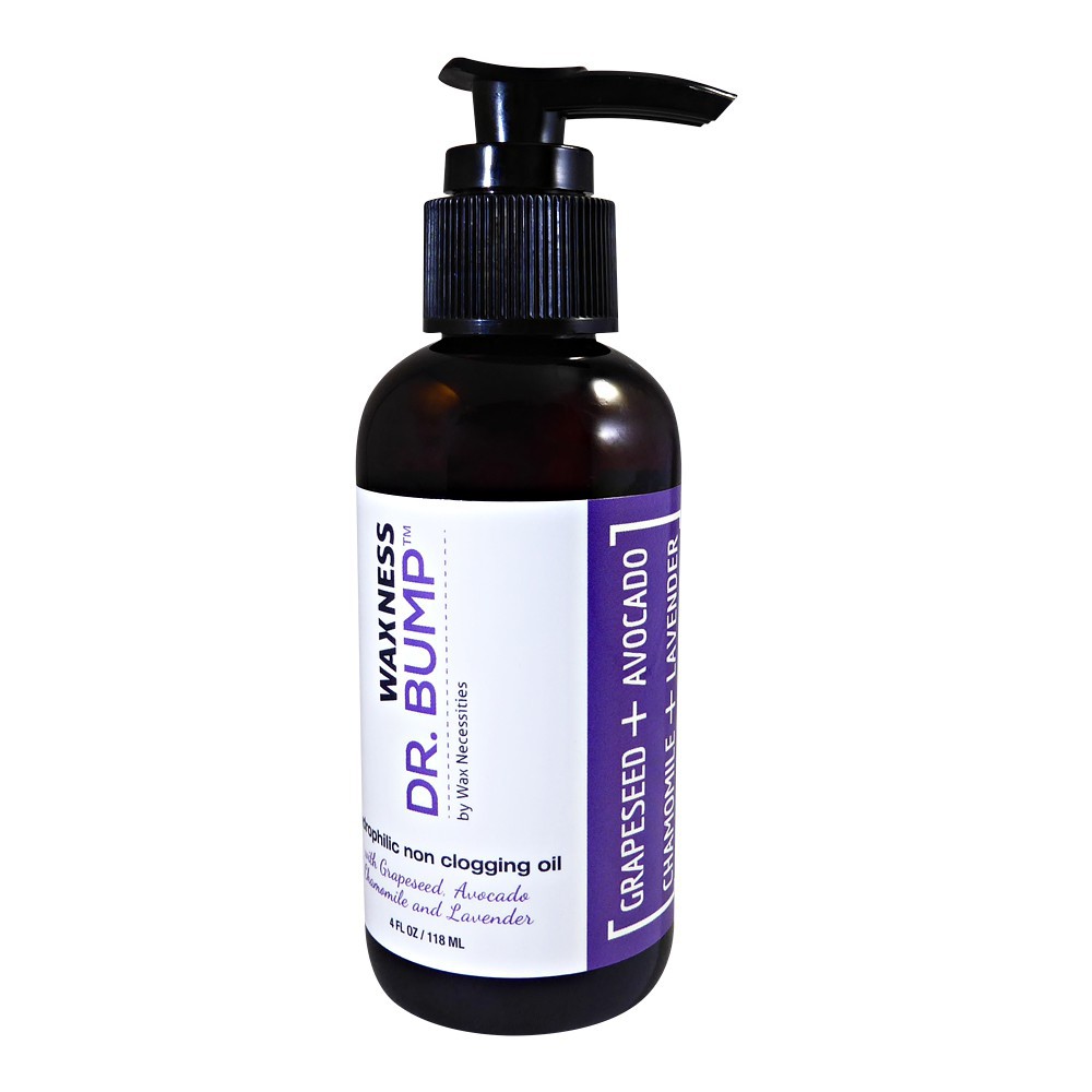 Dr. Bump Hydrophilic Concentrated Non-Clogging Oil with Grapeseed, Avocado Chamomile and Lavender 4 Fl Oz / 118 Ml