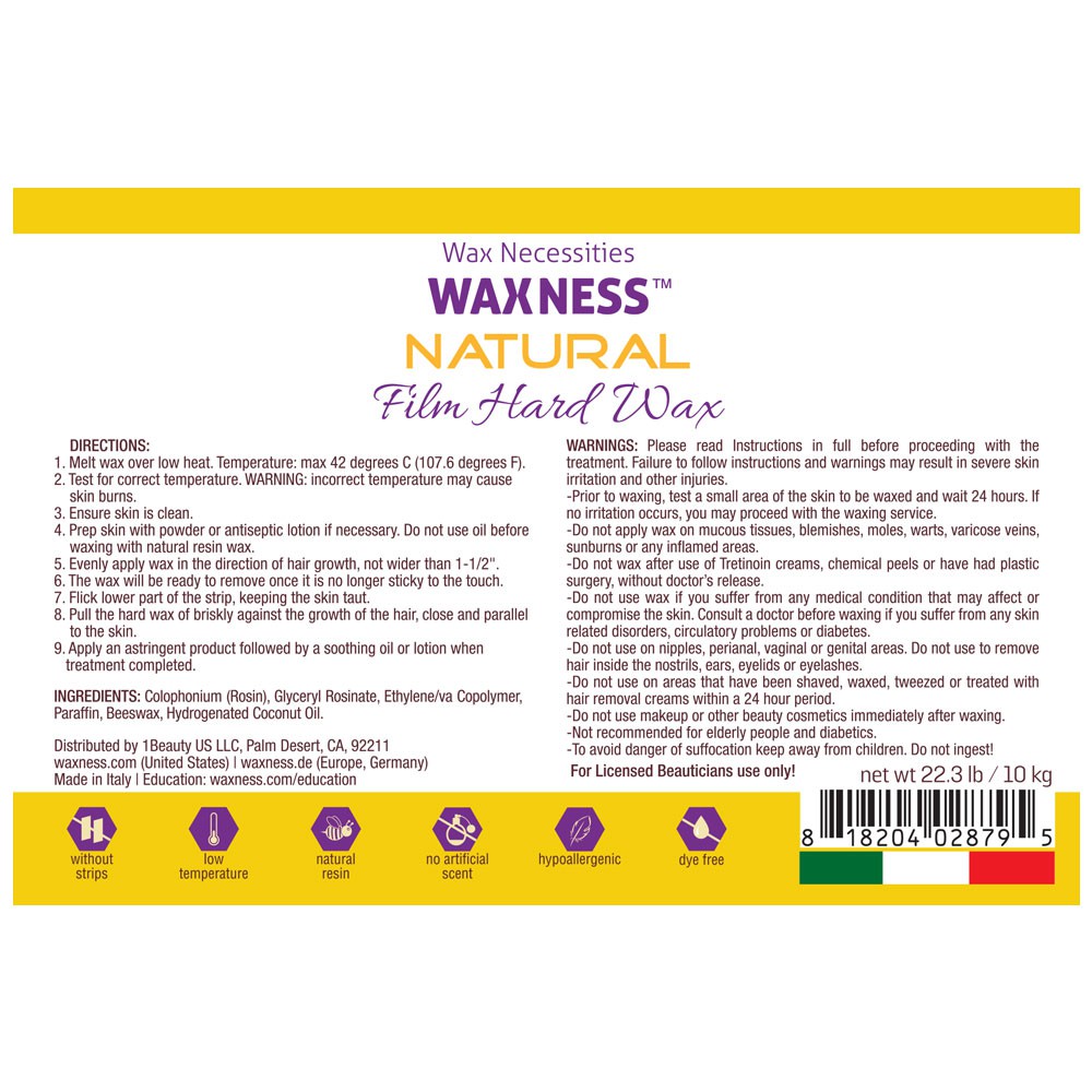 Spa Choice Natural Honey Gel Hard Wax Beads Bulk 26.4 lb / 12 kg