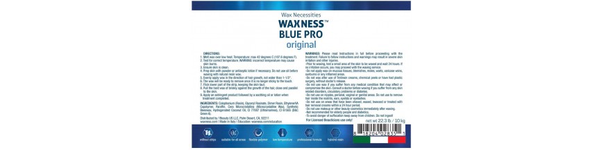 Waxness Professional Premium Hard Wax Beads Azulene Bulk 10 kg 22 lb