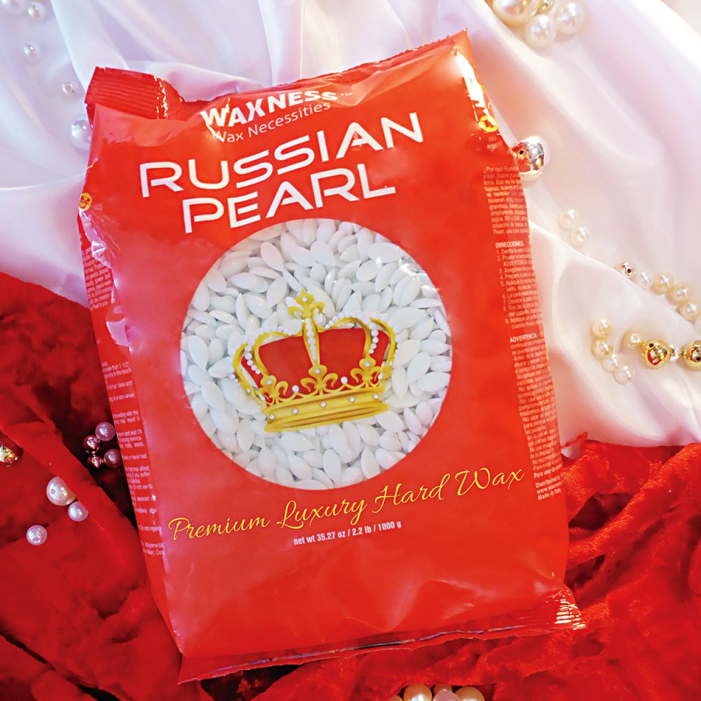 Waxness Polymer Luxury Hard Wax Beads Russian Pearl 2.2 Lb / 35.27 Oz