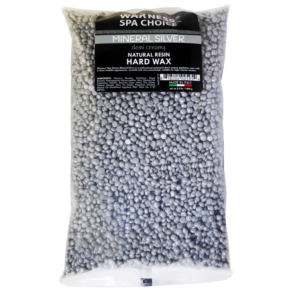 Waxness Spa Choice Mineral Silver Demi Creamy Hard Wax Beads 2.2 lb / 1 kg