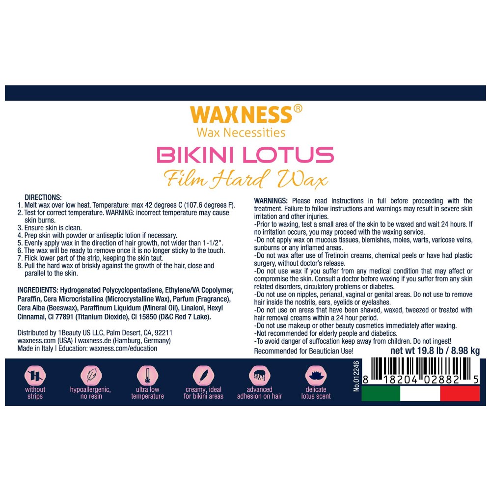Premium Luxury Bikini Lotus Hard Wax Beads Bulk 19.8 lb / 9 kg